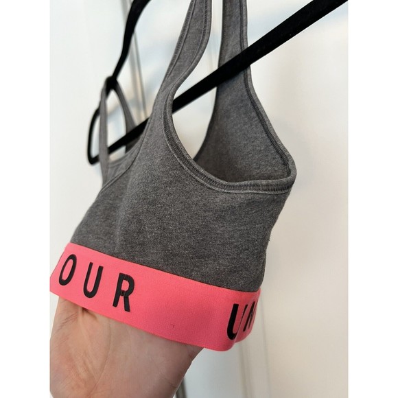 Under Armour Women's Favorite Cotton Everyday Bra Small Charcoal/PinkBlack S - Picture 7 of 8
